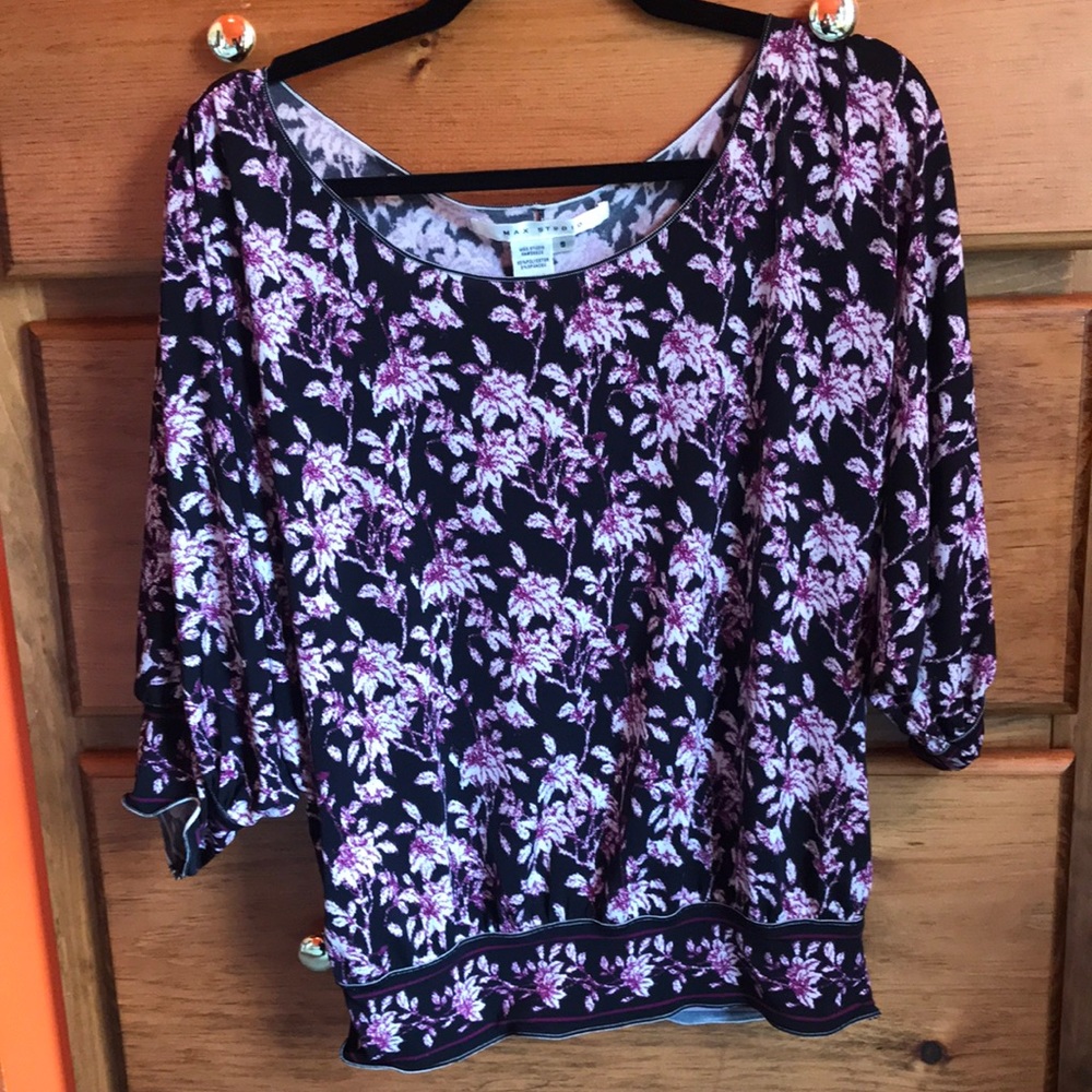 Max Studio floral blouse